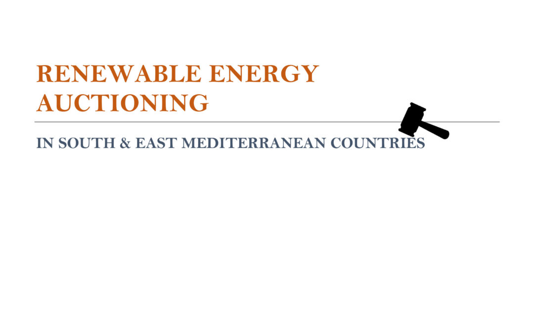 Renewable Energy Auctioning in South / East Mediterranean Countries, March 2020