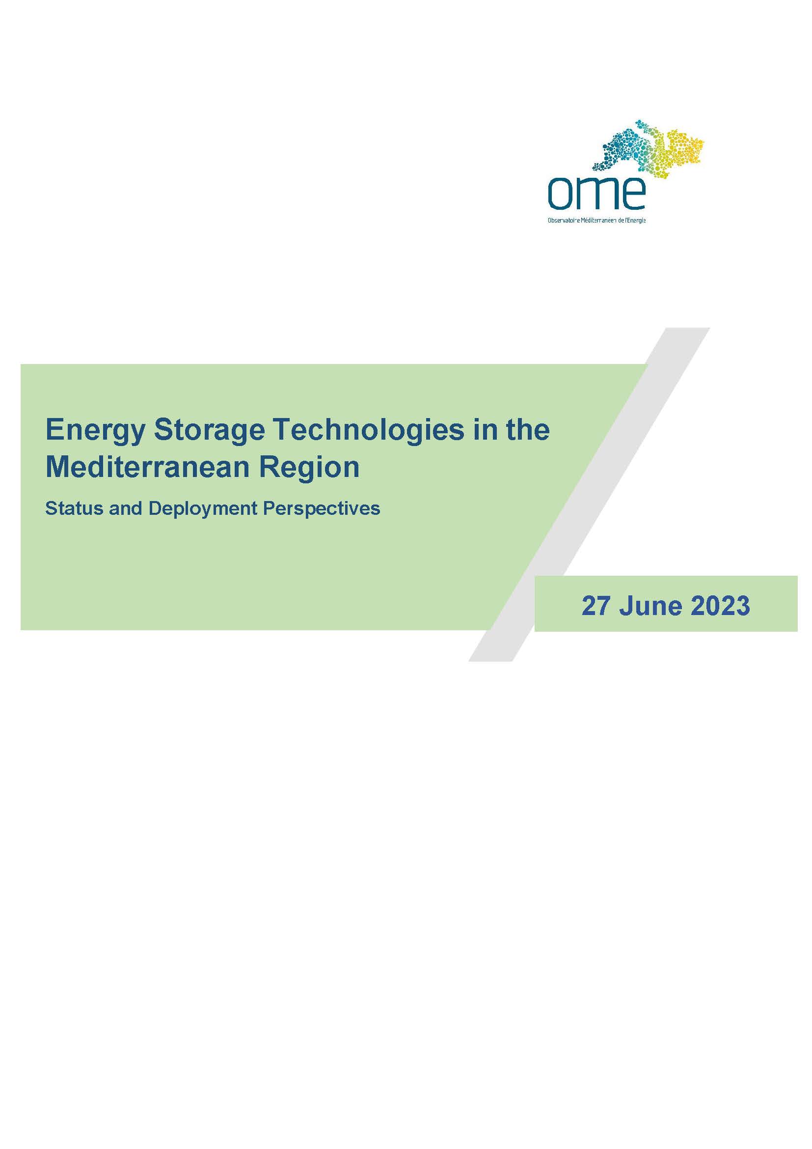 Energy Storage Technologies in the Mediterranean, June 2023